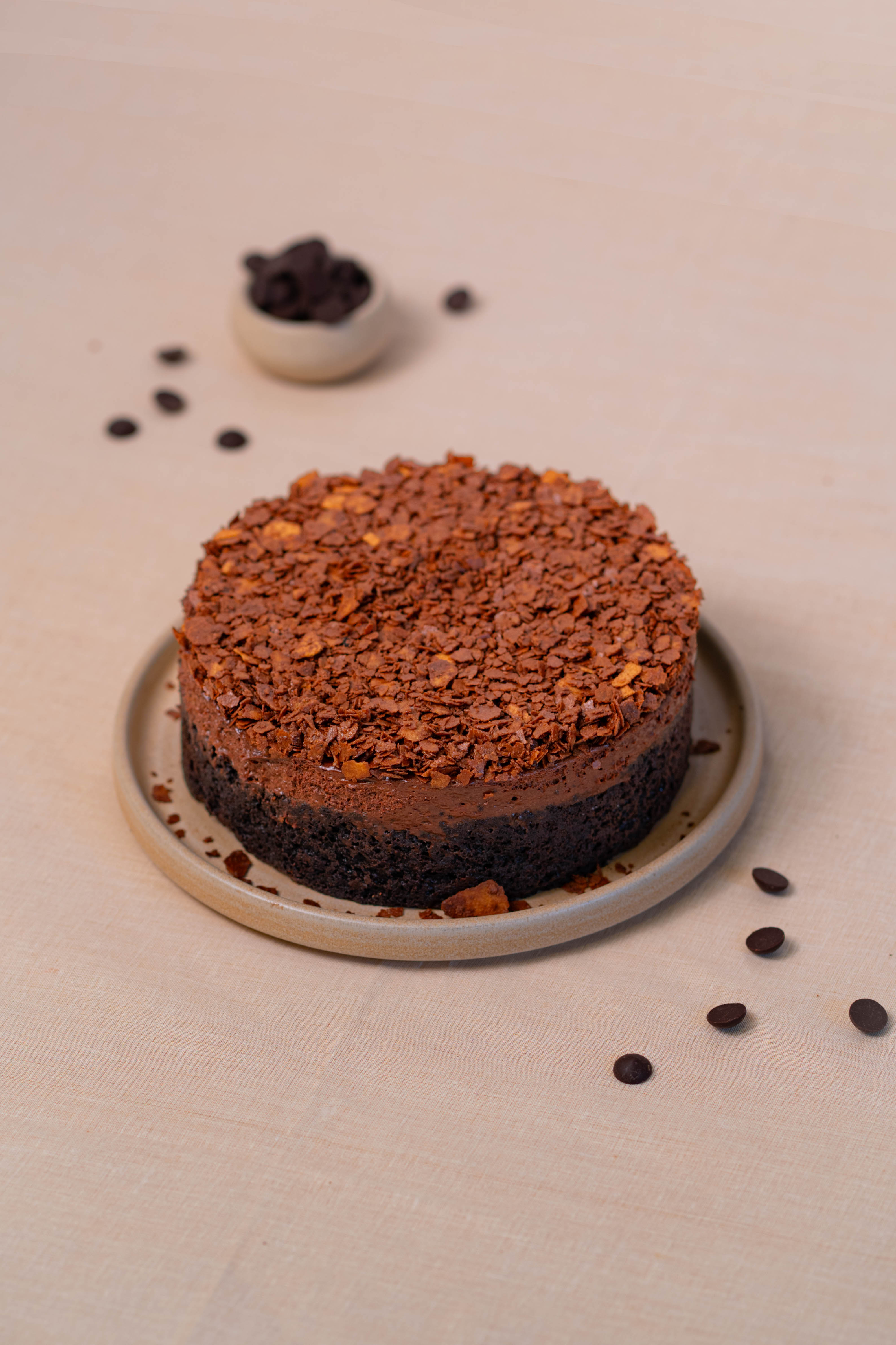 Feuilletine Chocolate  Mousse  Cake